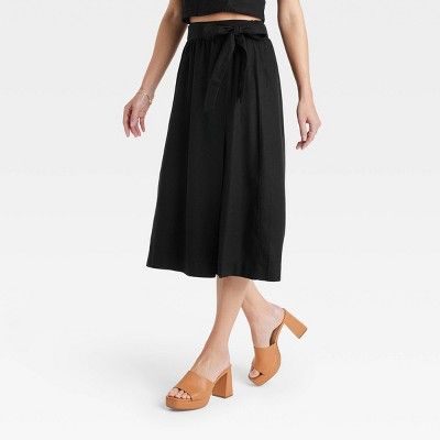 Women's Linen Wrap A-Line Skirt - A New Day™ | Target