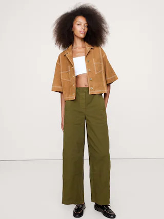 Mid-Rise Relaxed Painter Pull-On Pant | Banana Republic (CA)