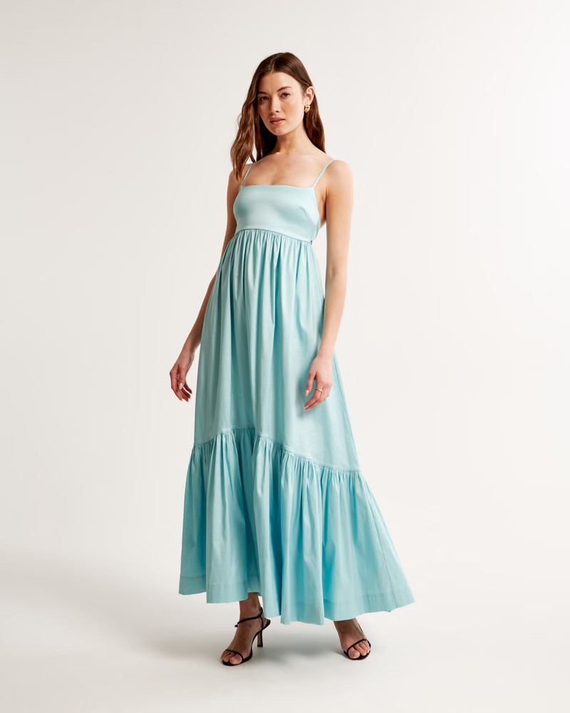 Drama Bow-Back Taffeta Gown | Abercrombie & Fitch (US)