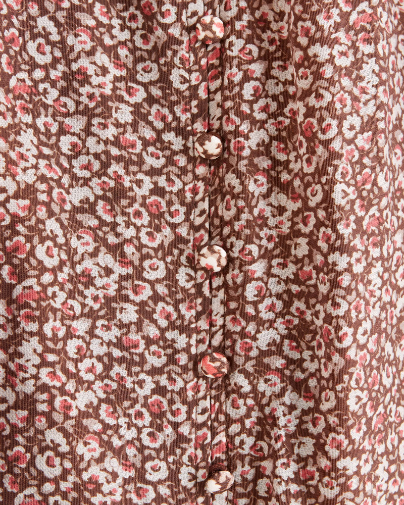 Off-The-Shoulder Button-Through Mini Dress | Abercrombie & Fitch (US)