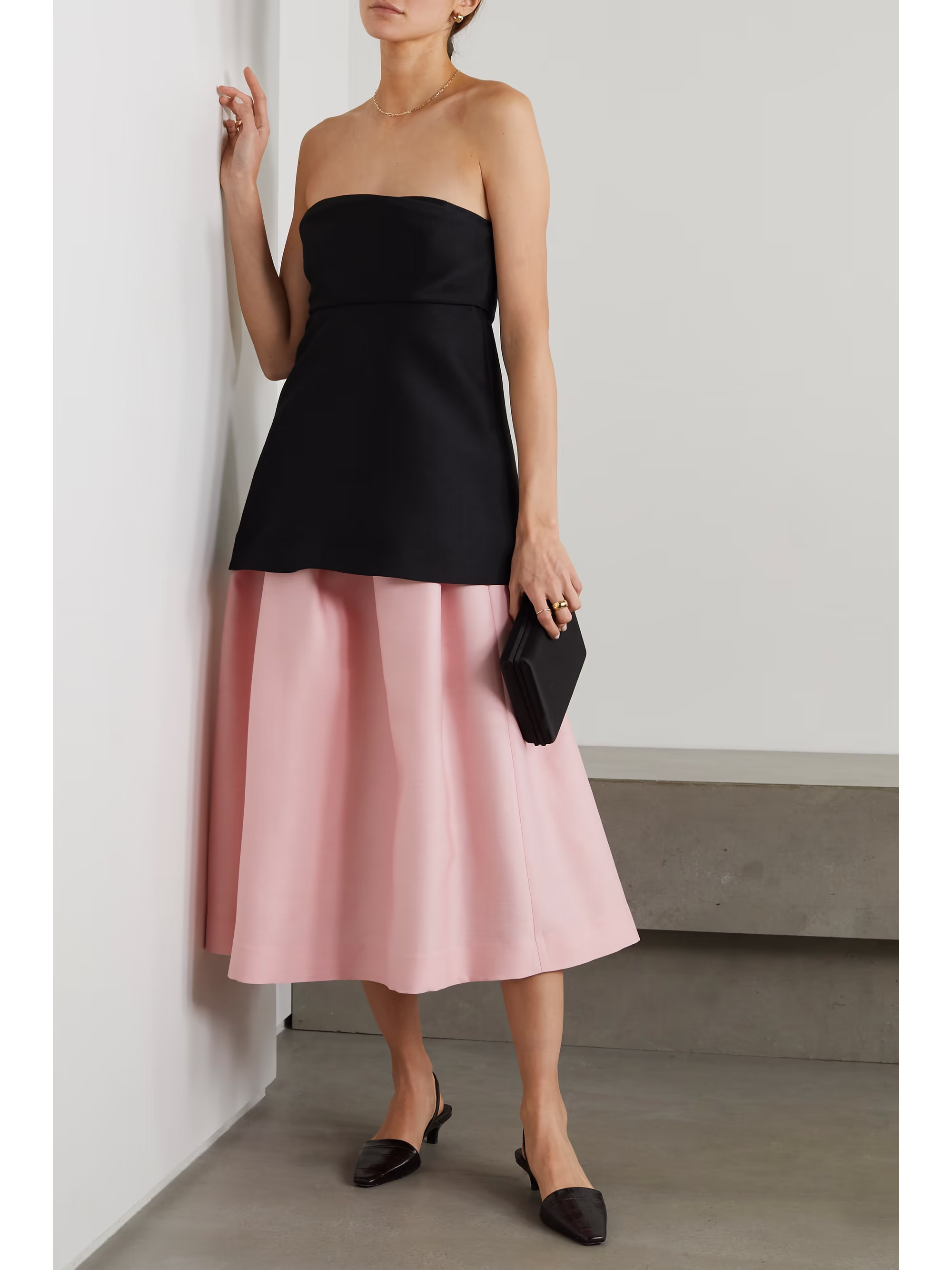 Strapless wool and silk-blend top | NET-A-PORTER (US)