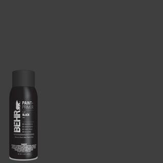 12 oz. Black Flat Interior/Exterior Spray Paint and Primer in One Aerosol | The Home Depot