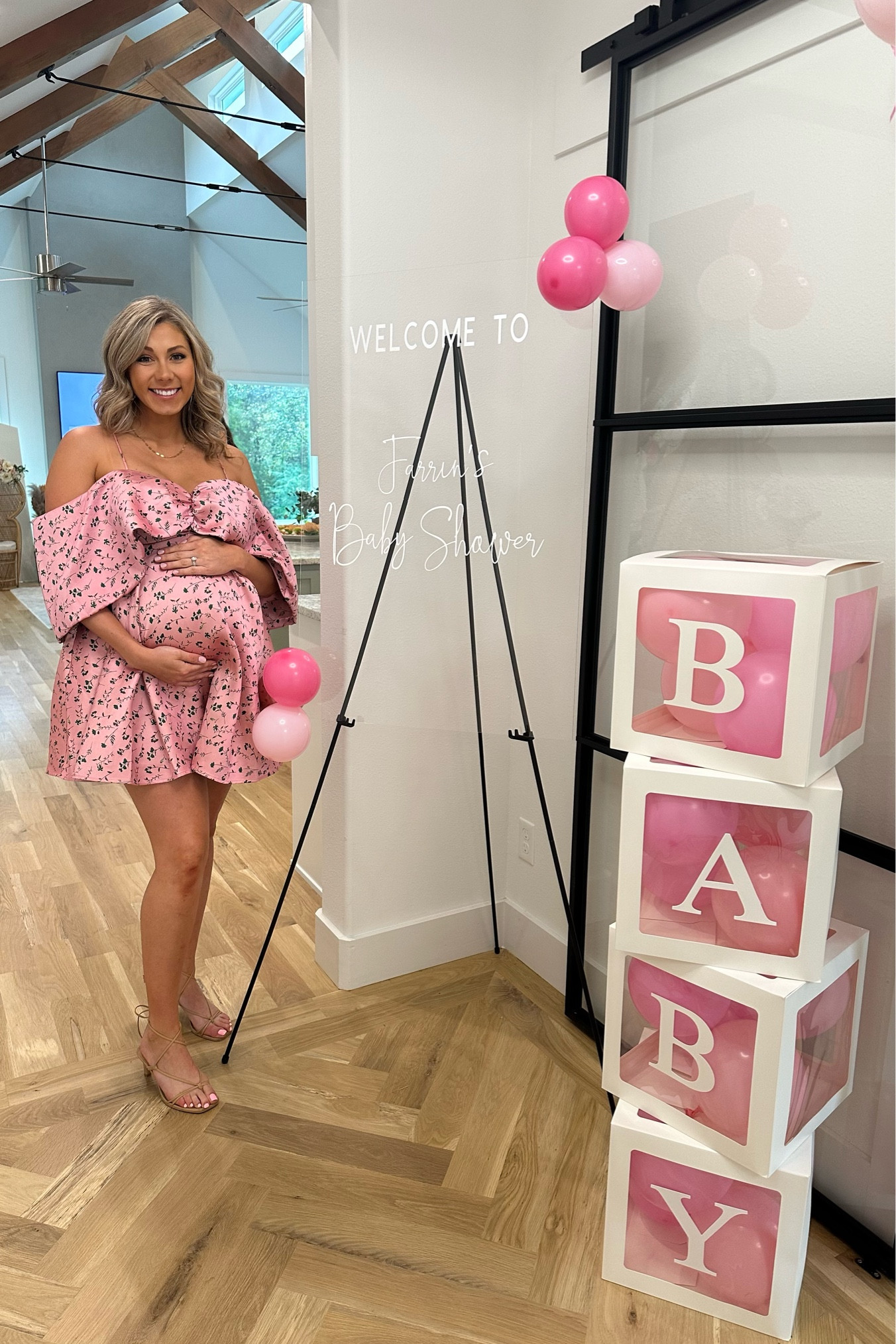 Baby shower dress #momtobedress #pinkbabyshowerdress #girlmom #pinkdress #ASOS