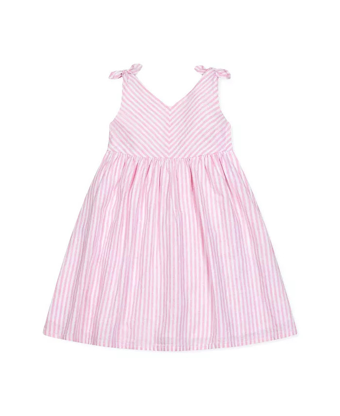 Girls' Sleeveless Bow Shoulder Swing Dress, Toddler | Macy's