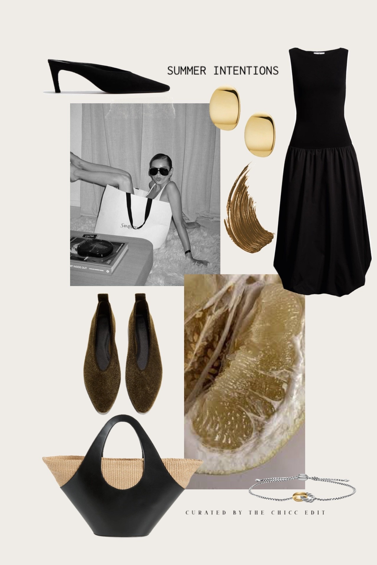 Summer intentions 🖤 

#outfit #tote #flats #earrings #dress bag 

#LTKMothersDay #LTKgrwm #LTKootd