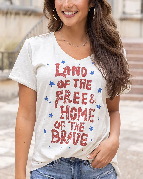 Land of the Free Graphic Tee | Grace and Lace