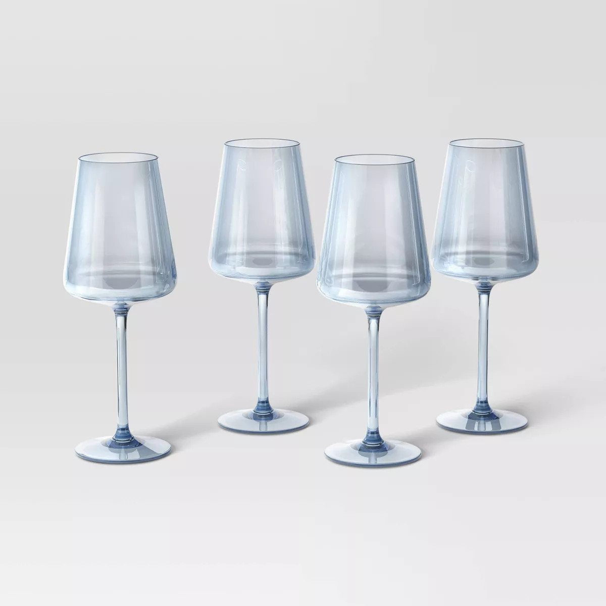 16.91oz 4pk Stemmed Wine Glass Set Blue - Threshold™ | Target