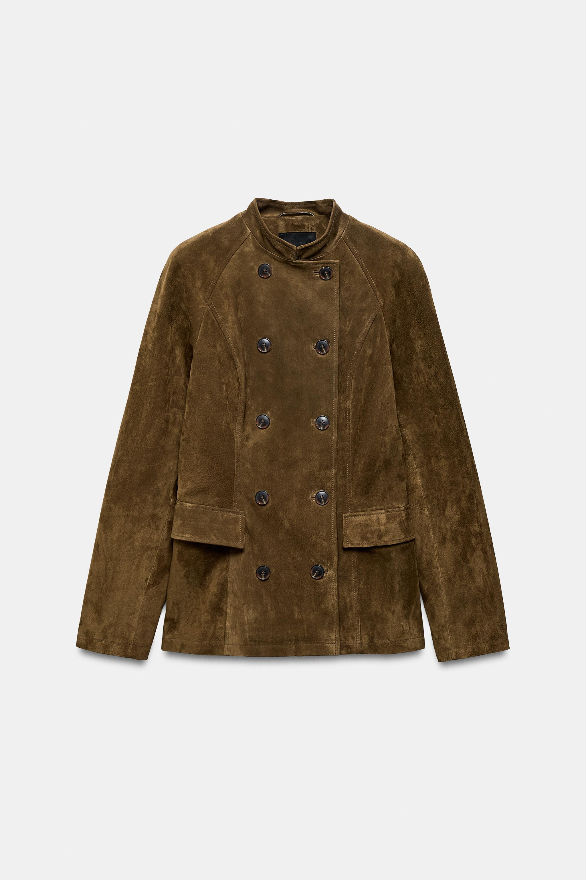100% SUEDE FITTED JACKET | Zara US