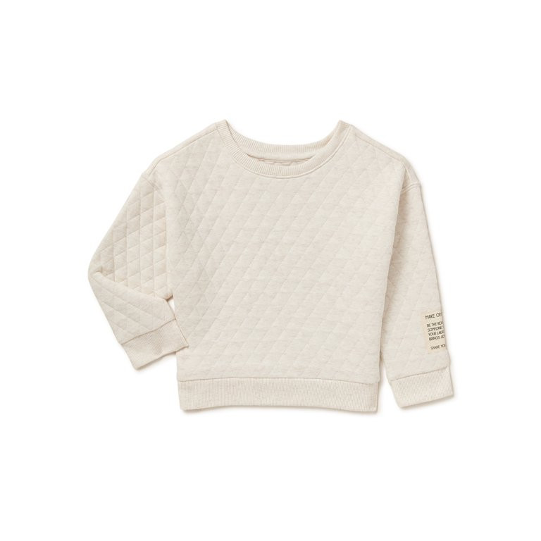 easy-peasy Baby and Toddler Girls Quilted Sweatshirt, Sizes 12 Months-5T - Walmart.com | Walmart (US)