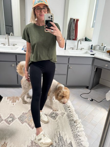 My “about to walk the pups” outfit! 🐶 This Walmart basic tee and these Walmart sneakers are the best! I’m so impressed with both. I’m wearing a small in the tee and own it in multiple colors! 🙌

#LTKfindsunder50 #LTKover40 #LTKstyletip