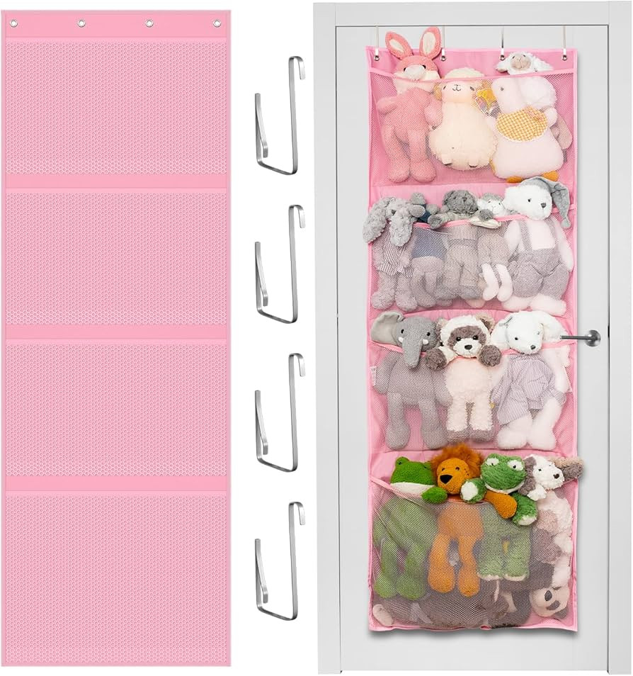 Nirvaer Stuffed Animal Storage, Plus Size Over The Door Organizer Storage for Storage Plush Toys,... | Amazon (US)