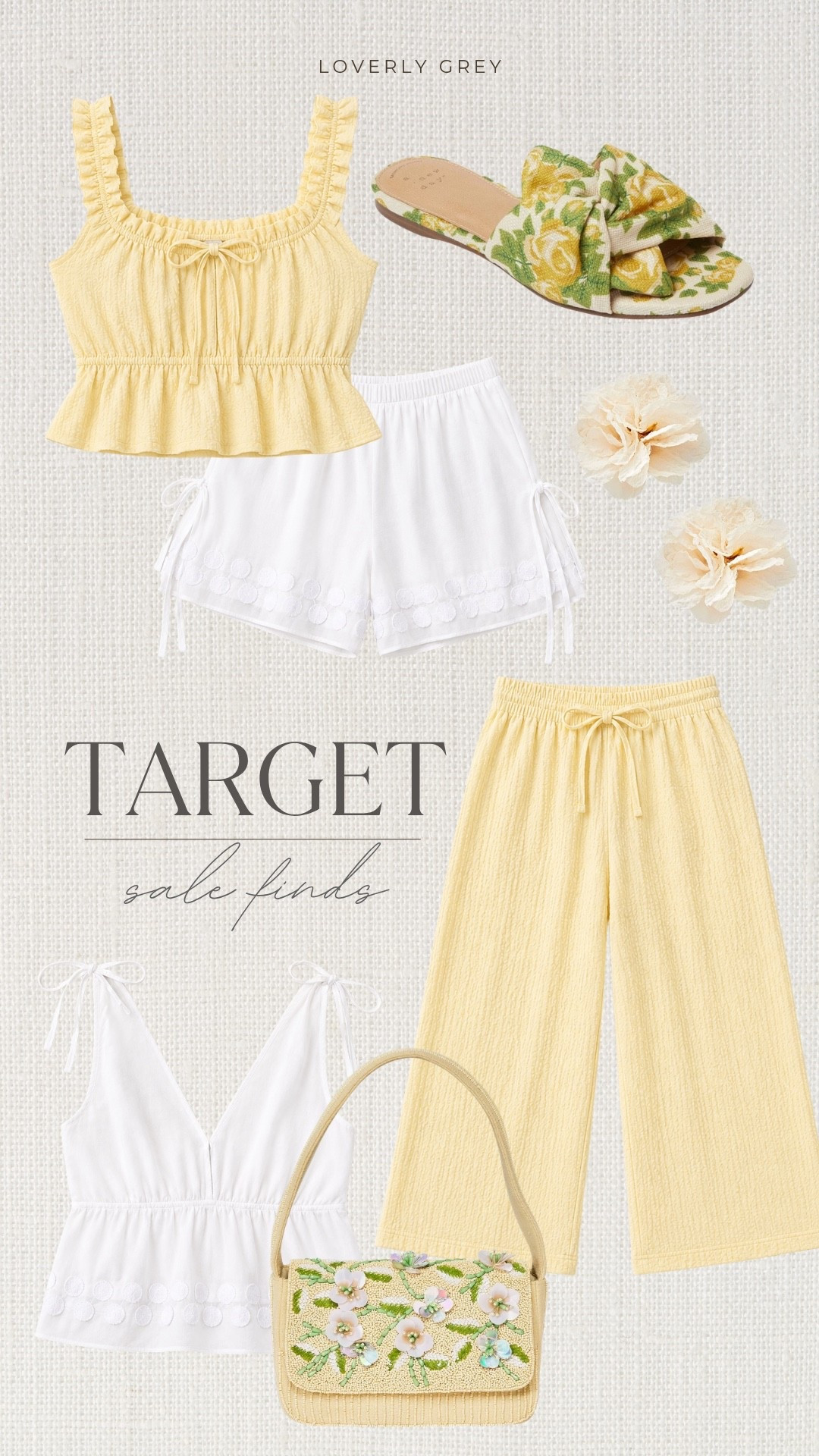 Loving all the soft yellow and white pieces at Target. Everything feels light, feminine, and perfect for spring and summer days ahead. The floral sandals and matching bag add the cutest little pop to the whole look.

#LTKootd #LTKgrwm #LTKdayinmylife