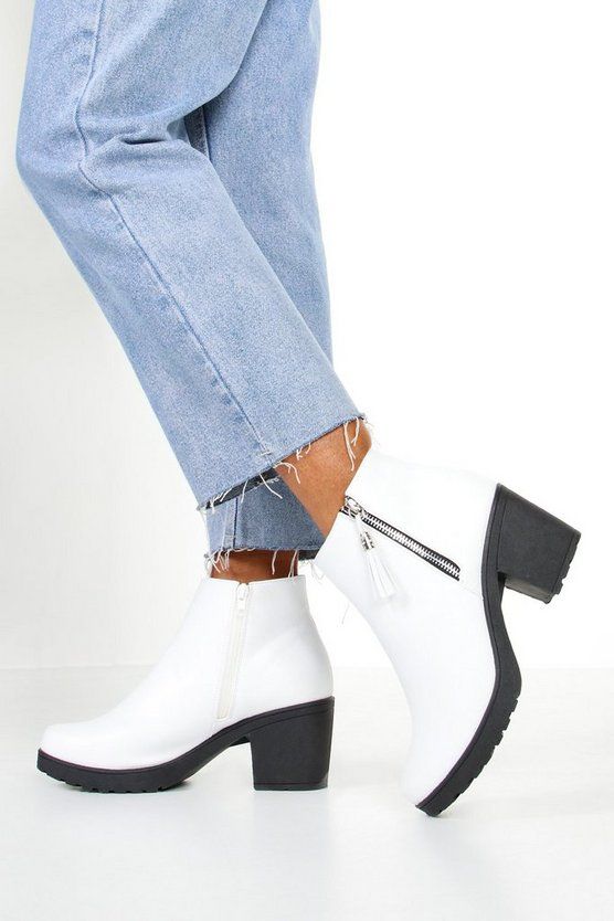 Zip Pull Chunky Chelsea Boots | Boohoo.com (US & CA)