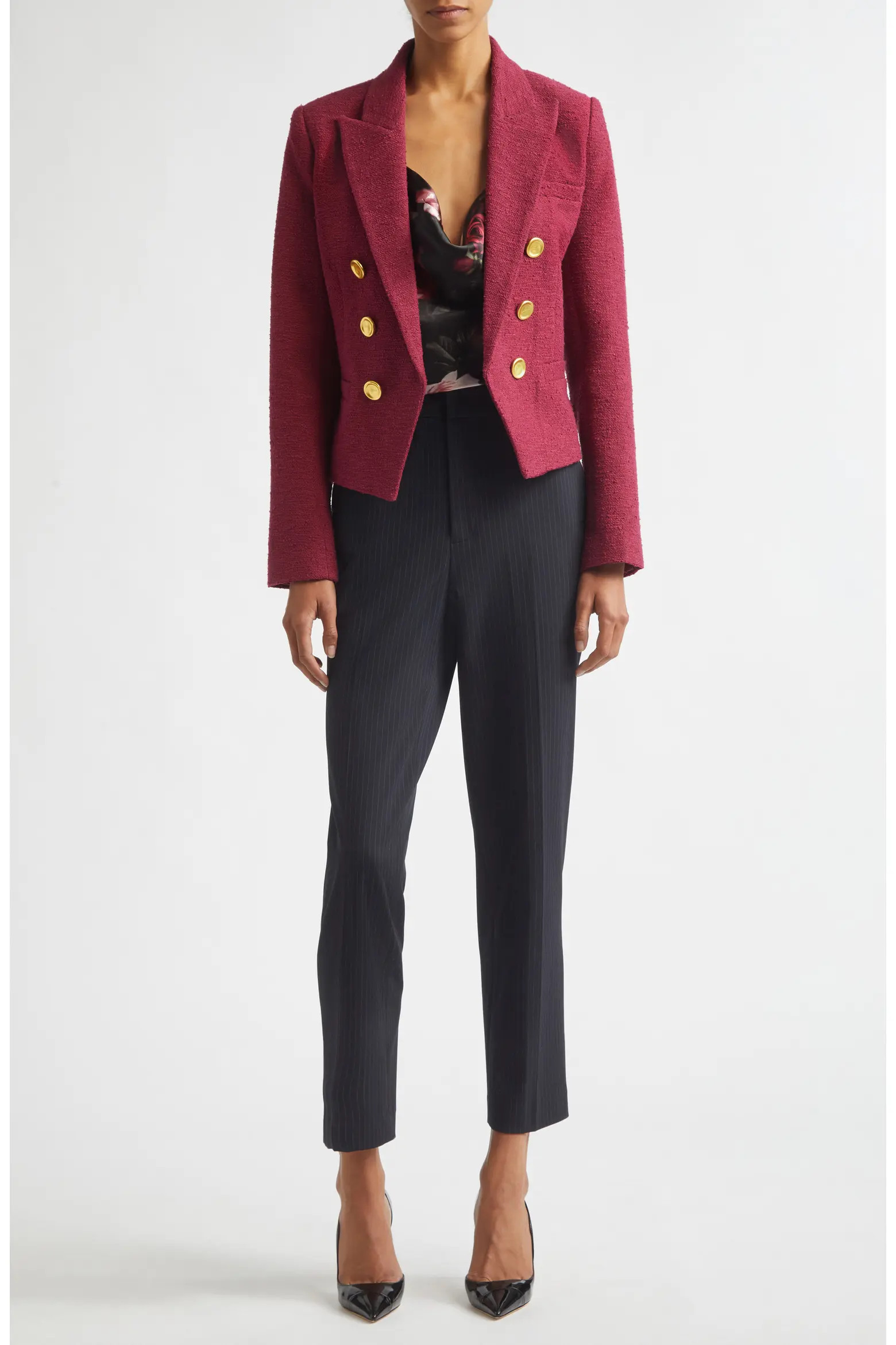 Brooke Texture Double Breasted Crop Blazer (Women) | Nordstrom | Nordstrom