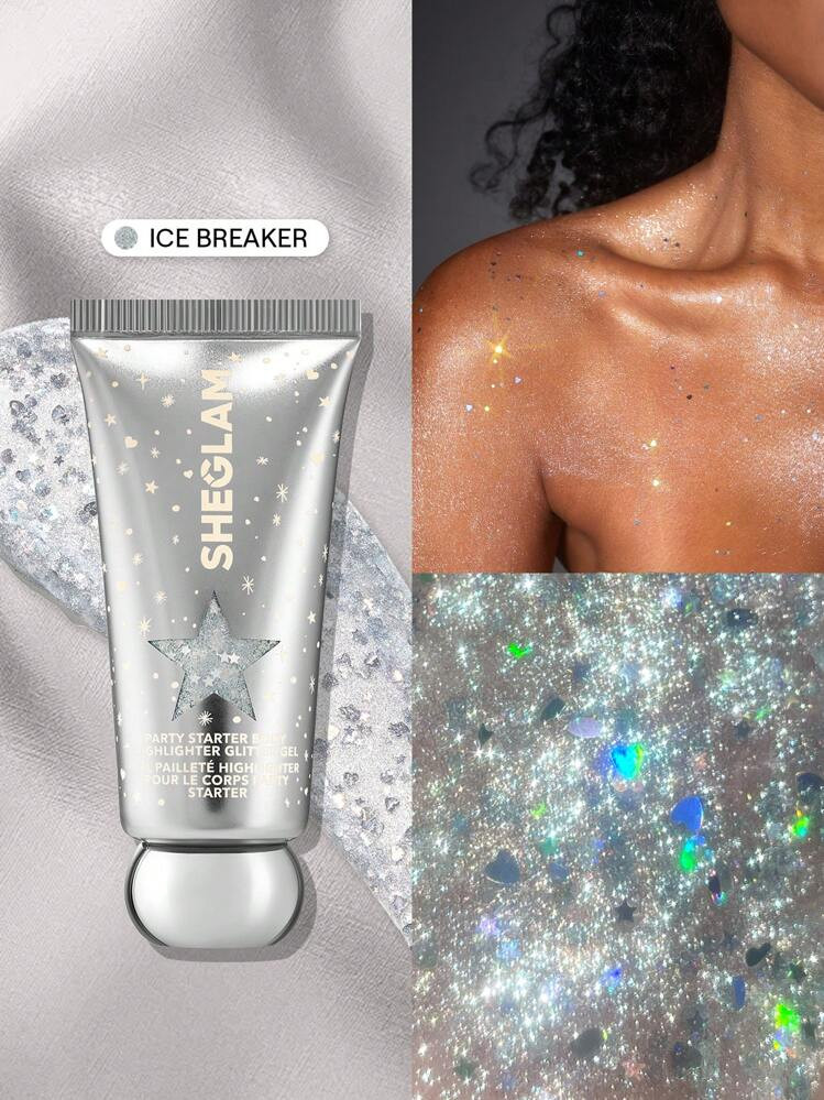 SHEGLAM Starter Body Highlighter Glitter Gel-Ice Breaker Gel Highlighter Liquid Glitter Diamond G... | SHEIN