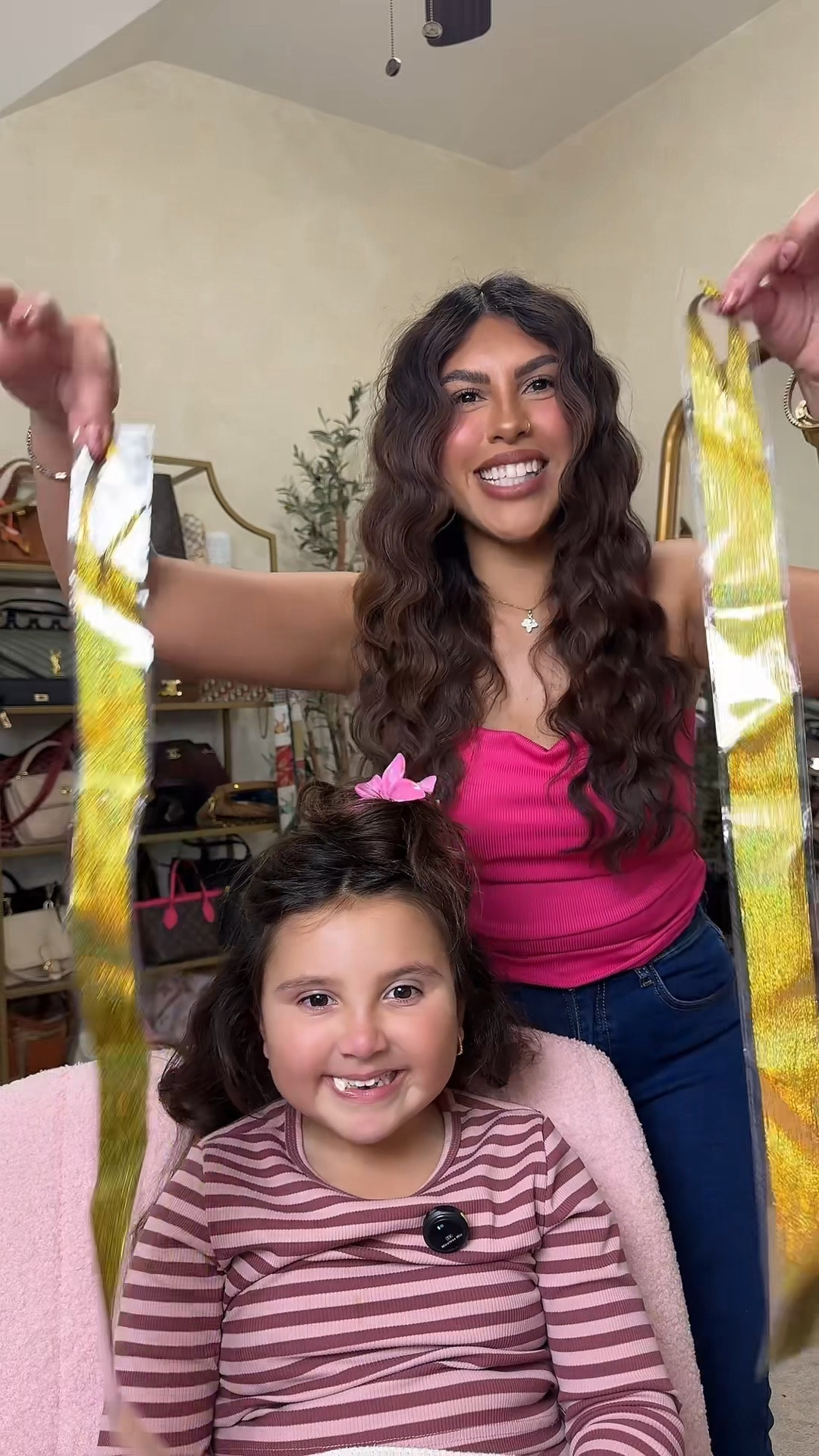 Spent LESS than $15 and I still have so much left!! I’ll be able to add new tinsel any time she wants it!! 🥰 I already had the pliers from some previous extensions. I only needed the tinsel, but I also found you a colorful kit with everything you need! #hairtinsel #diybeauty #diyhaircolor #hairtok #tinsel 