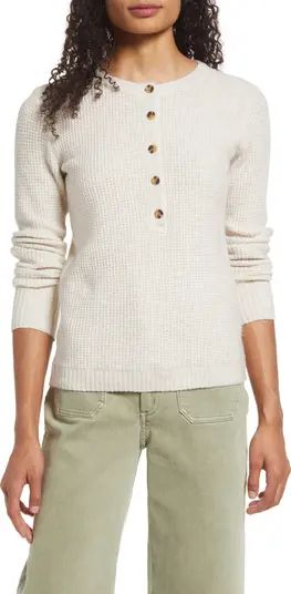 Cozy Waffle Sweater Henley | Nordstrom