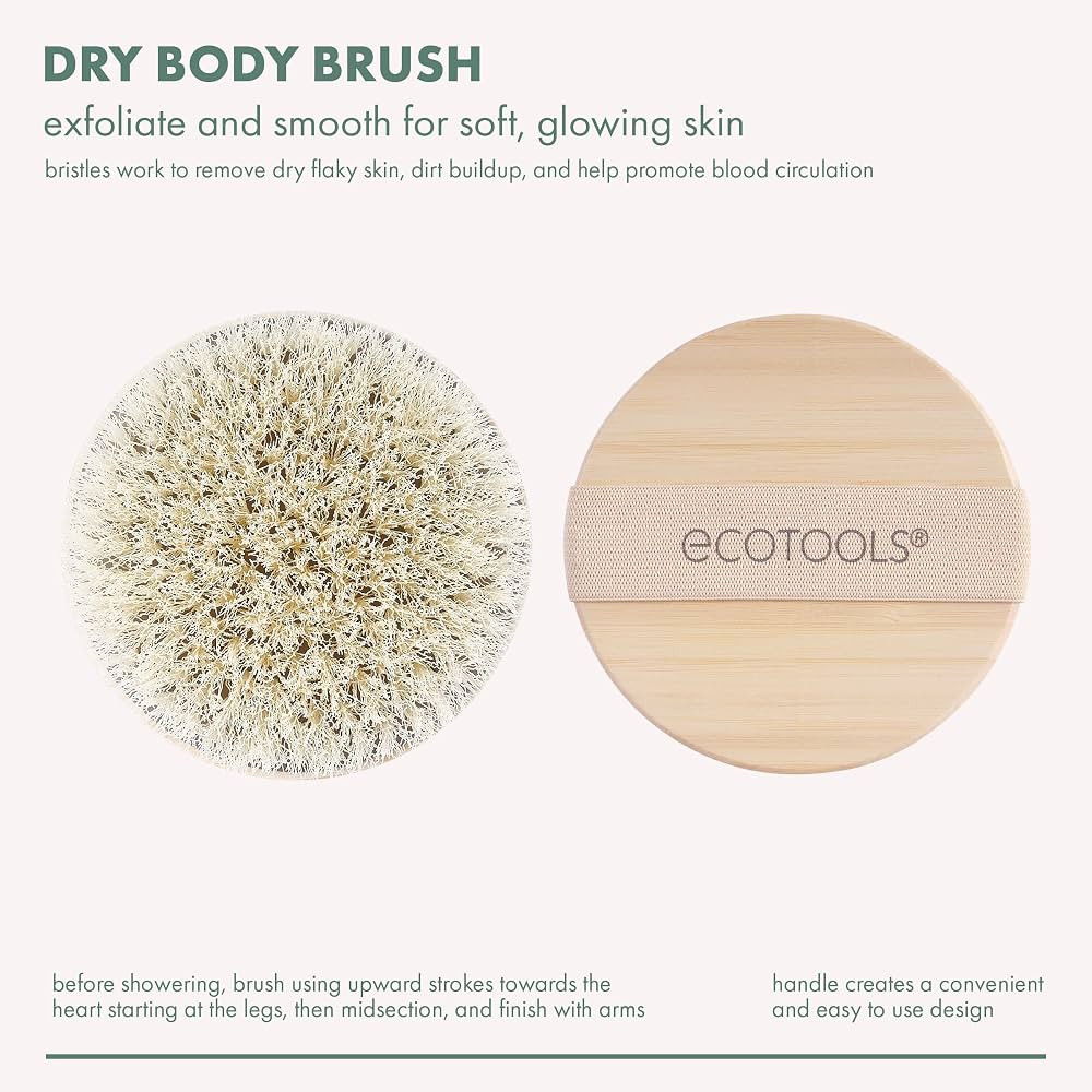 EcoTools Dry Body Brush, Cruelty-Free Bristles Exfoliate & Smooth Skin, Dry Brushing Removes Flak... | Amazon (US)