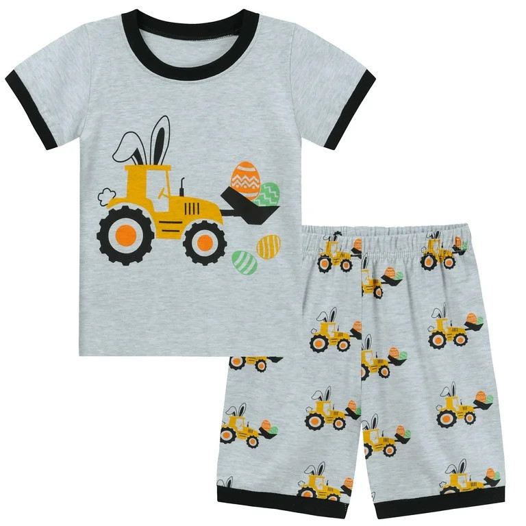 FEDPOP Toddler Boy Pajamas Easter Egg Kids Sleepwear Bunny Truck Pjs 3T | Walmart (US)