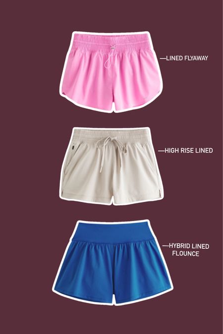 Workout/athleisure shorts from ABercrombie on sale this weekend! 20% off. All of these come in lots of colors!