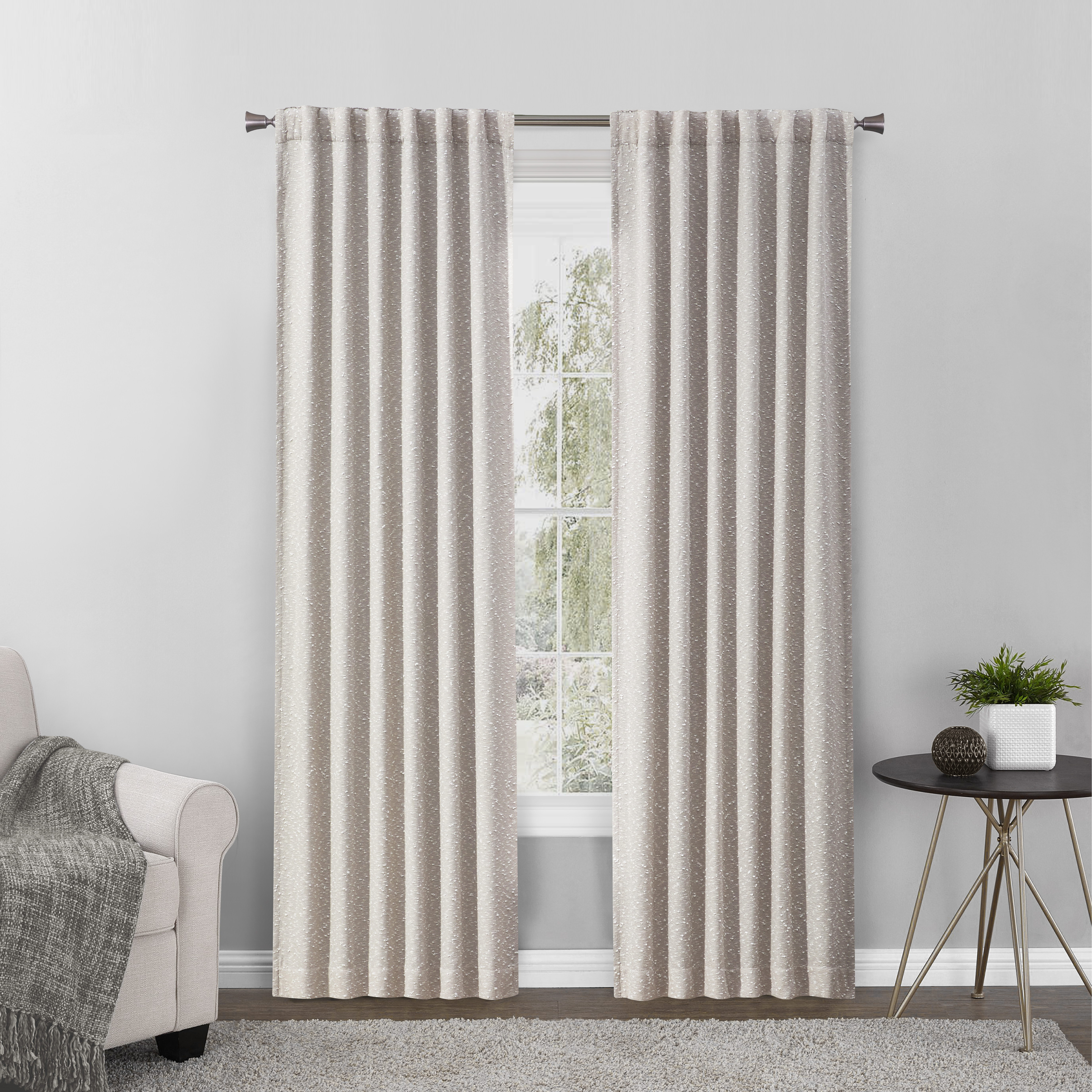 Better Homes & Gardens Boucle Blackout Curtain Panel, Beige, 50"W x 108"L - Walmart.com | Walmart (US)