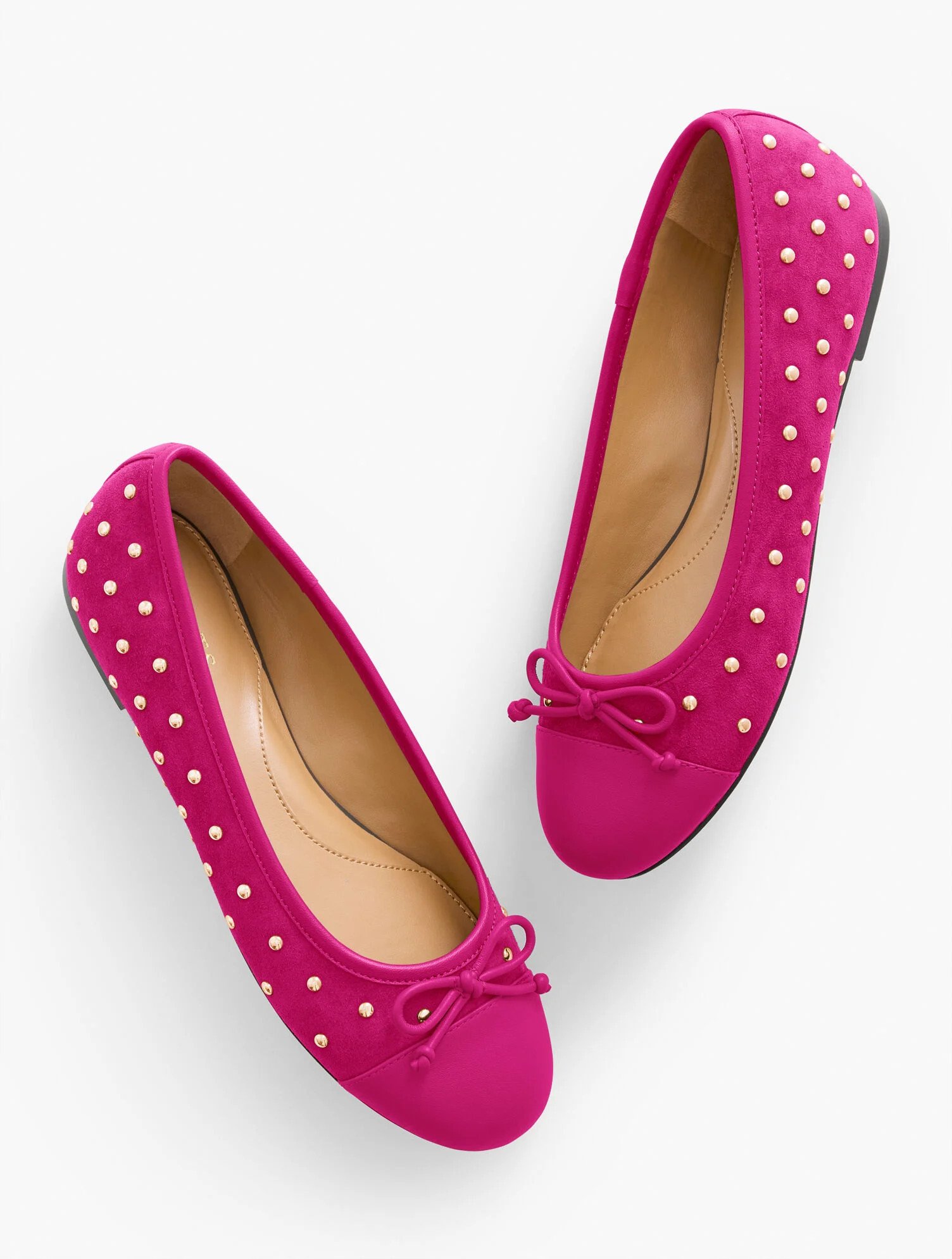 Blair Studded Suede Ballet Flats | Talbots