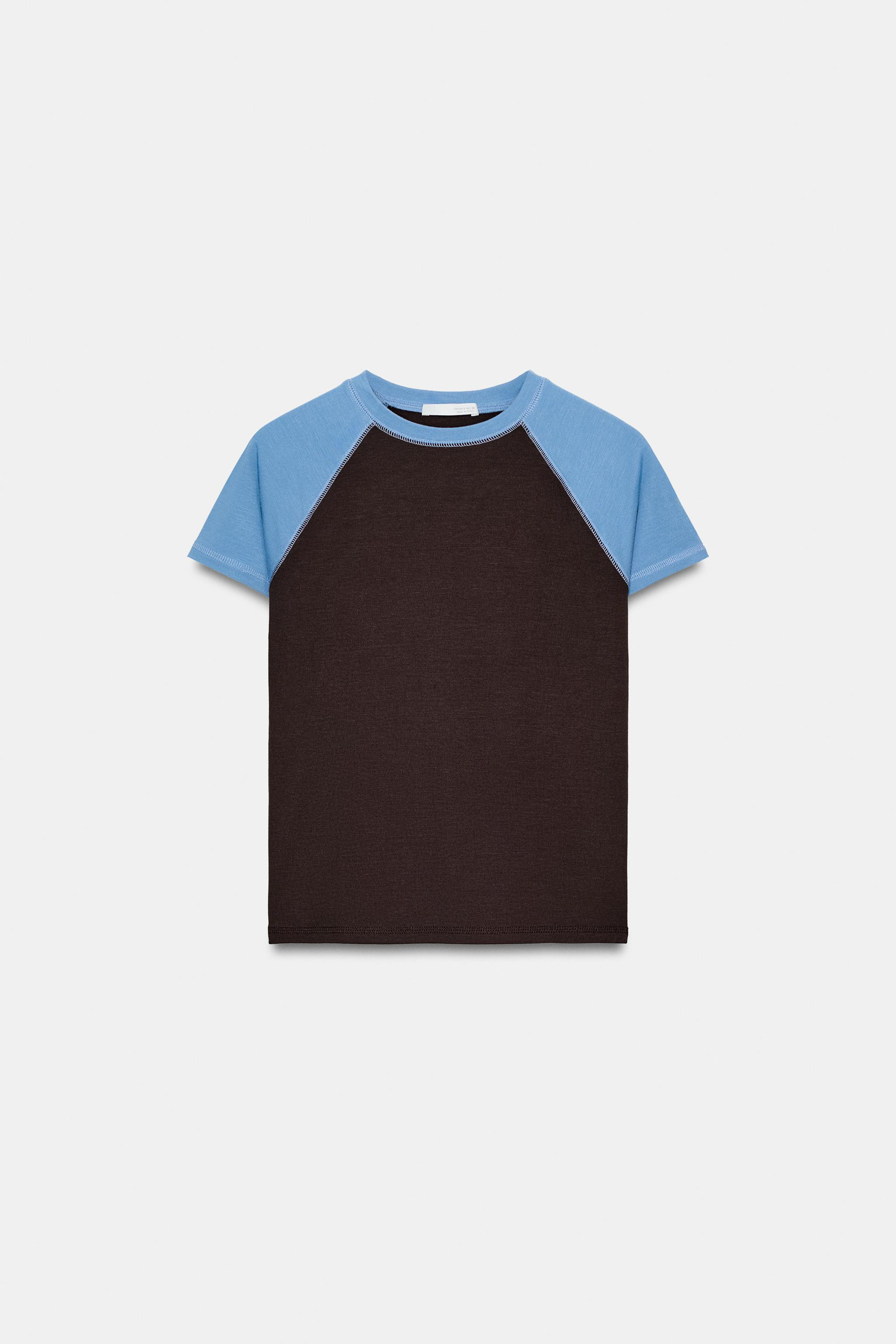 SHORT SLEEVE RAGLAN T-SHIRT | Zara Canada