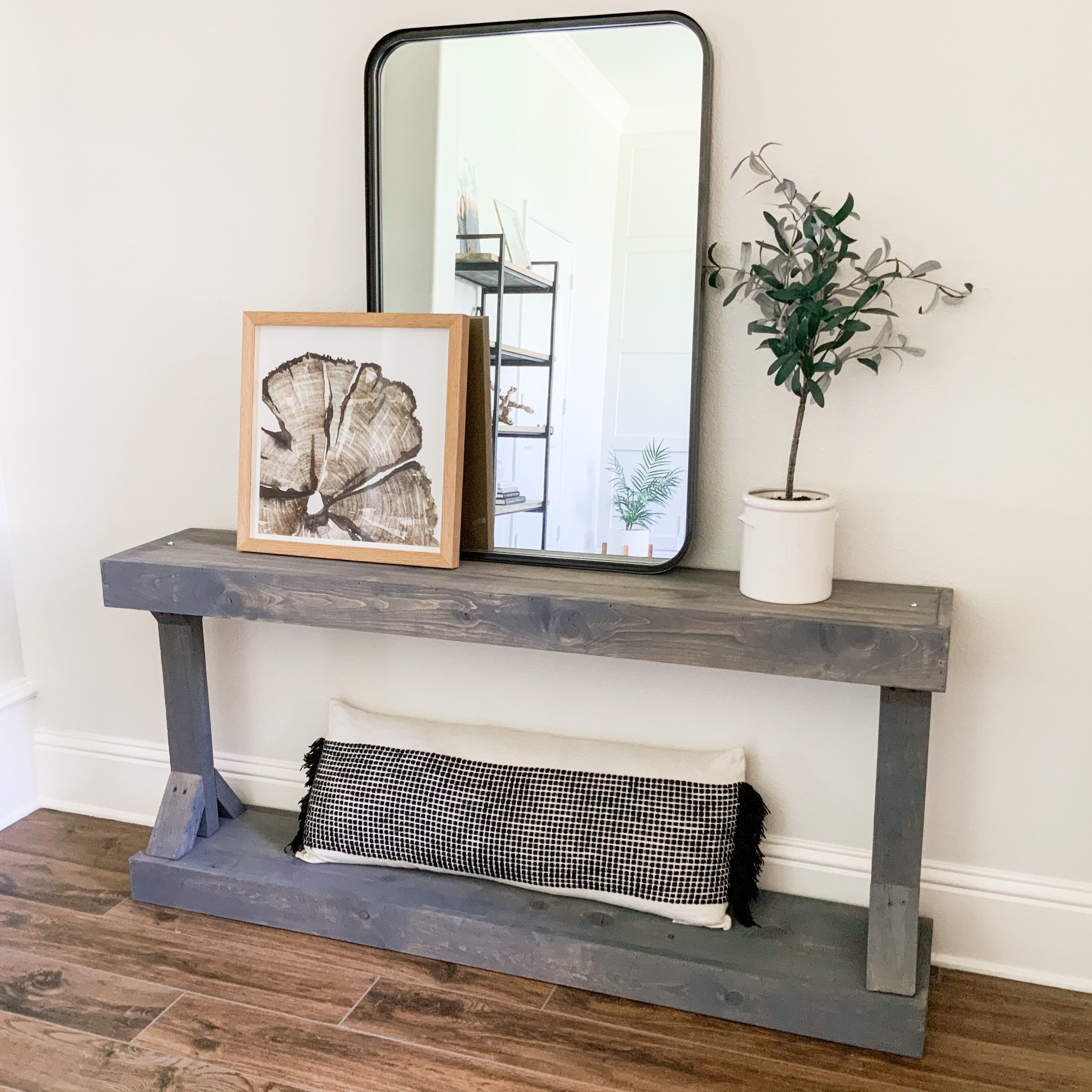 Woven Paths Gray Large Barb Console Table | Walmart (US)