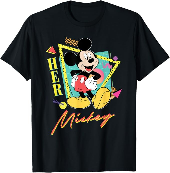 Disney Mickey Mouse Retro '90s Couples Matching Her Mickey T-Shirt | Amazon (US)