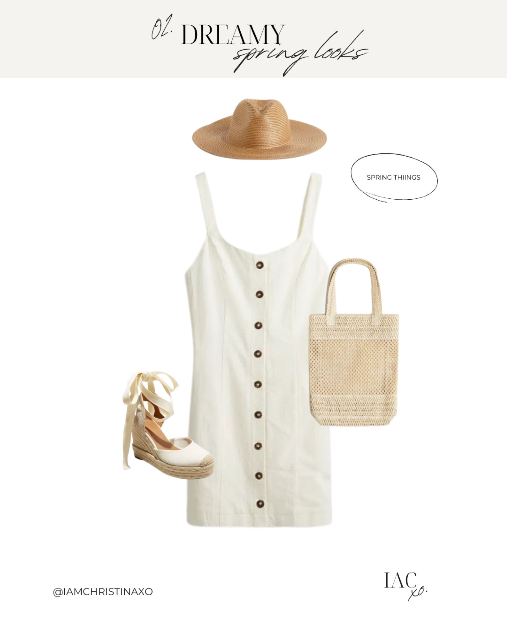 dreamy spring looks 2/3 — spring style, spring looks, spring dresses, white dress, dreamy spring dresses, dress outfits, spring fashion outfits, H&M finds, H&M women’s style, H&M looks, button front cotton dress, sleeveless dress, cream dress, wide shoulder strap dress, short dresses, tie straps

#LTKstyletip