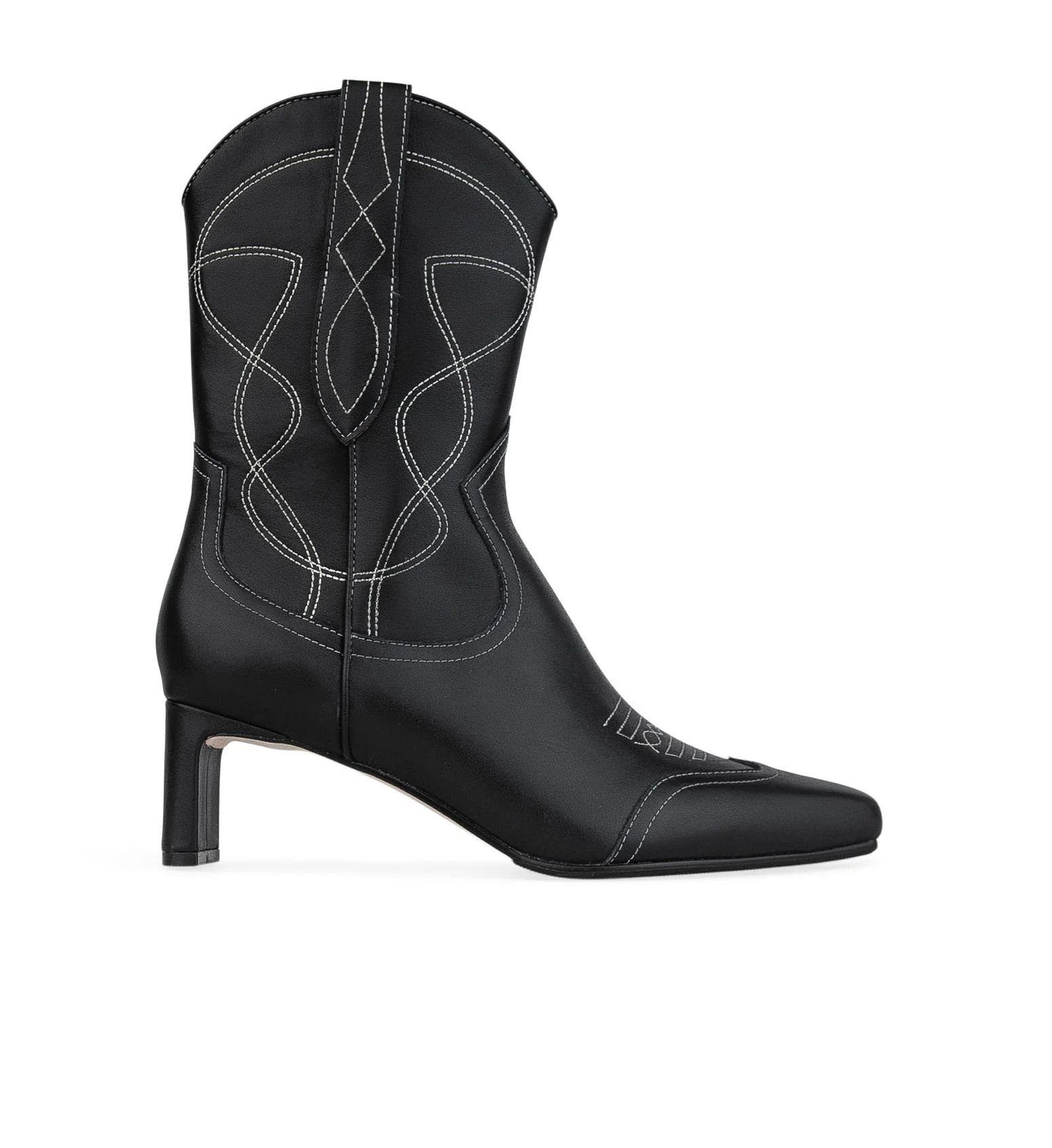 Black Leather Western Boots | Bared Footwear