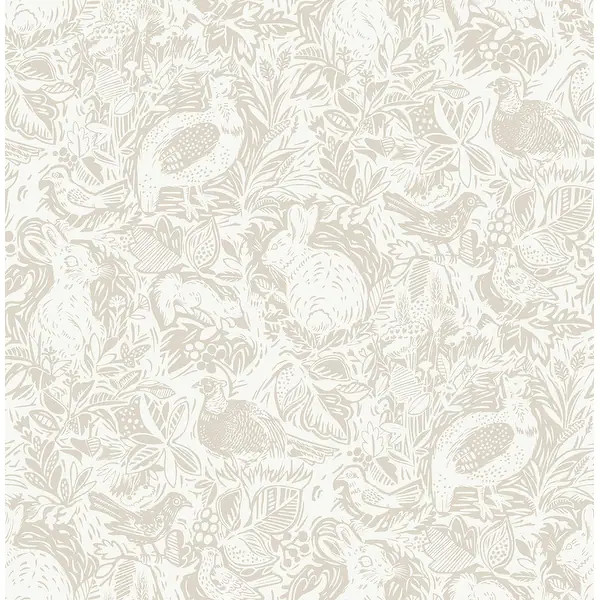 Cream Terrene Peel & Stick Wallpaper - - 34725265 | Bed Bath & Beyond