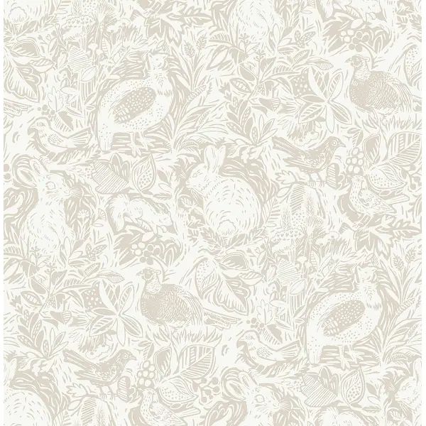 Cream Terrene Peel & Stick Wallpaper - - 34725265 | Bed Bath & Beyond