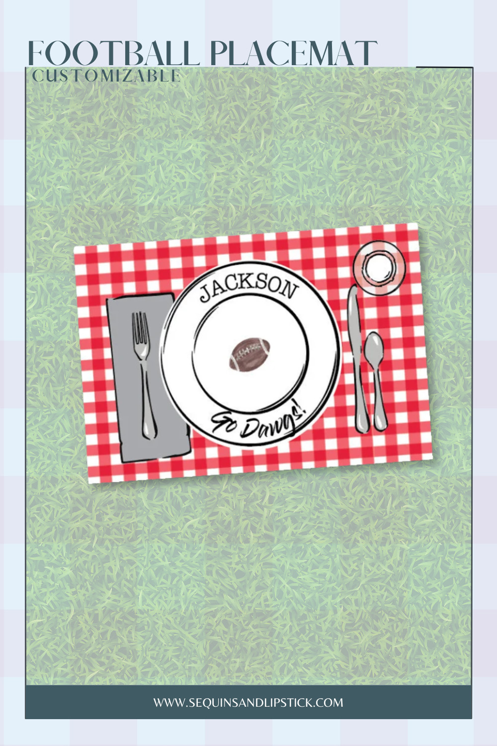 Score big at mealtime with a personalized football placemat! Perfect for little football fans, birthdays, tailgates, and everyday family dinners. 

 #LTKSeasonal #LTKBaby #LTKKids