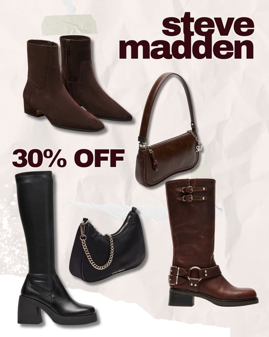 Steve Madden Bestsellers 🤍
Use code GIFT at checkout for 30% OFF
Such a good time to grab boots, heels & everyday staples ✨