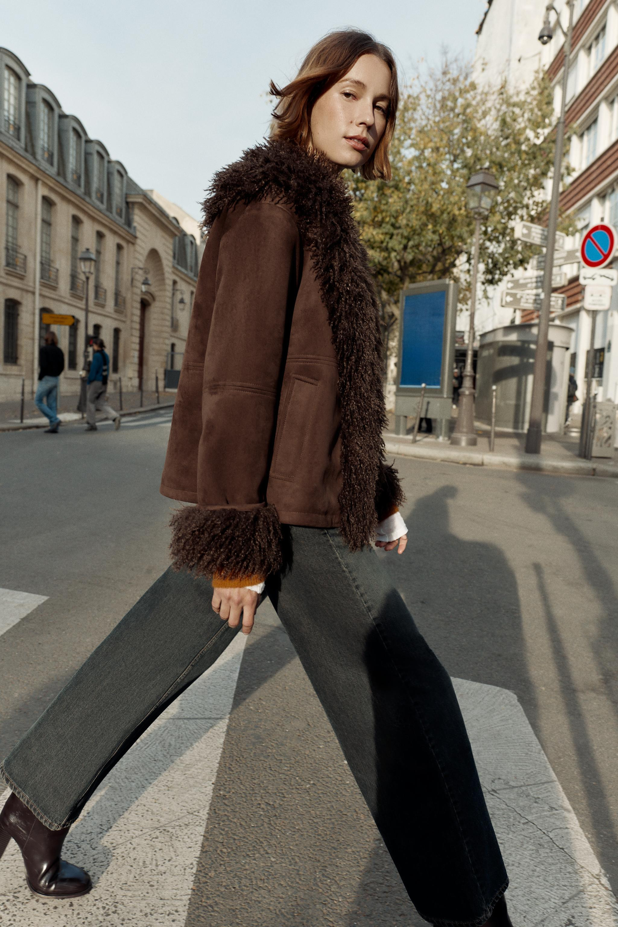 DOUBLEFACE-JACKE IN FELLOPTIK | Zara DE