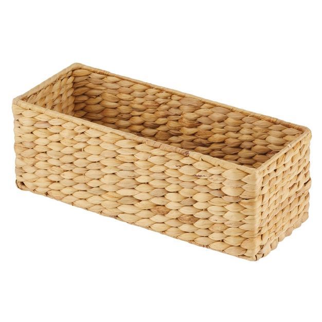 mDesign Natural Woven Water Hyacinth Bathroom Storage Organizer Basket | Target