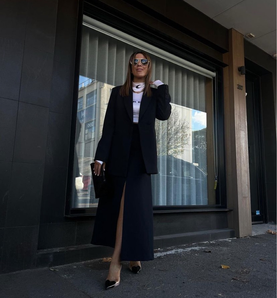 Winter workwear ❣️ Shop my similar midi black skirt, white top and oversized black blazer below

#LTKstyletip #LTKaustralia #LTKFind