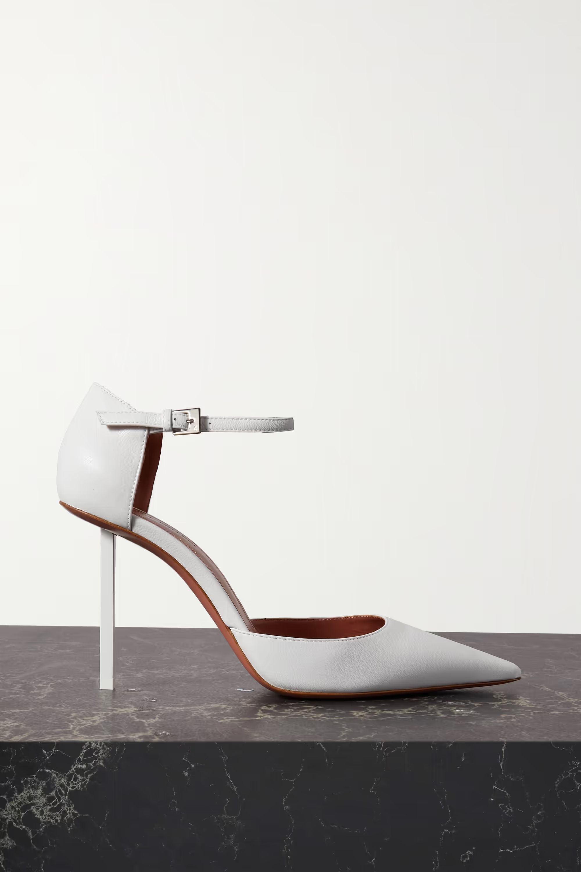 Angelica leather point-toe pumps | NET-A-PORTER (US)