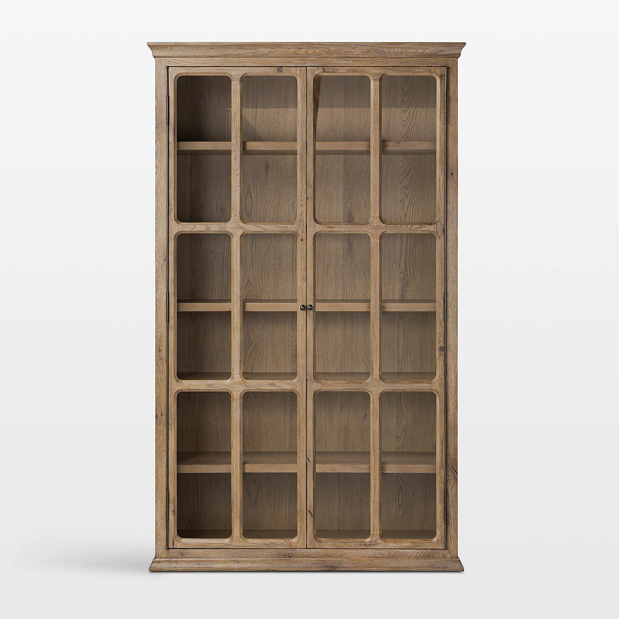 Amos 55" Weathered Oak Storage Cabinet | Crate & Barrel | Crate & Barrel