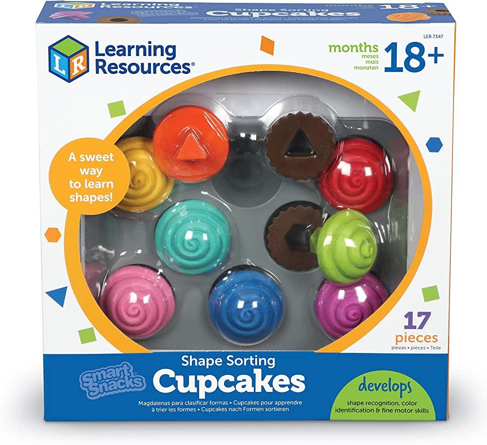Learning Resources Smart Snacks Shape Sorting Cupcakes,17 Pieces, Ages 18 Months+, Fine Motor, Co... | Amazon (US)