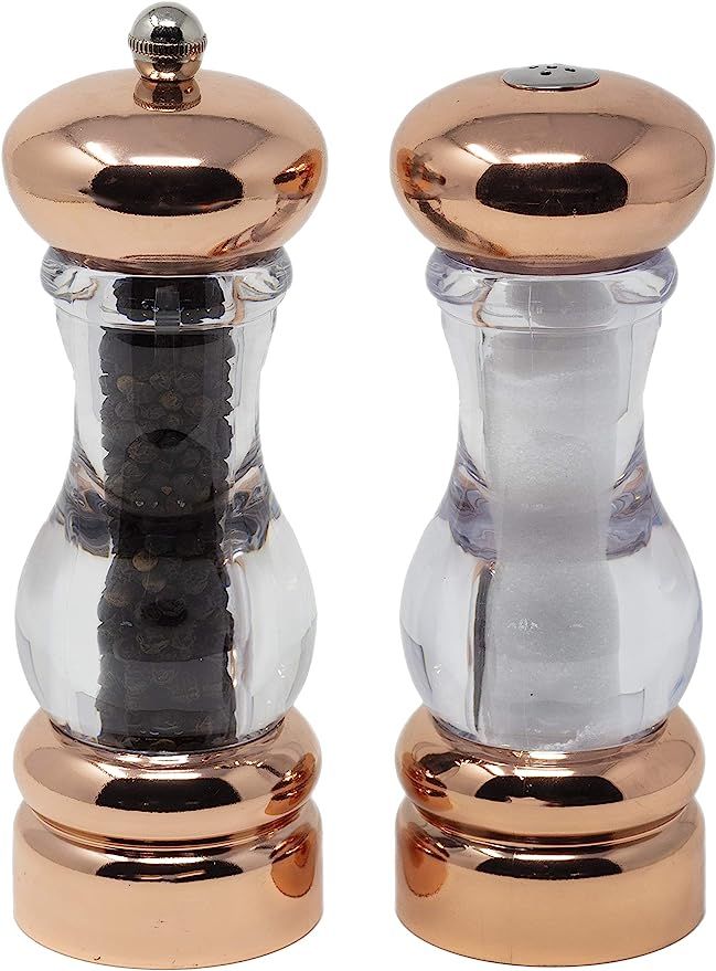 Olde Thompson 7" Copper Plated-Pepper Mill & Salt Shaker Set | Amazon (US)