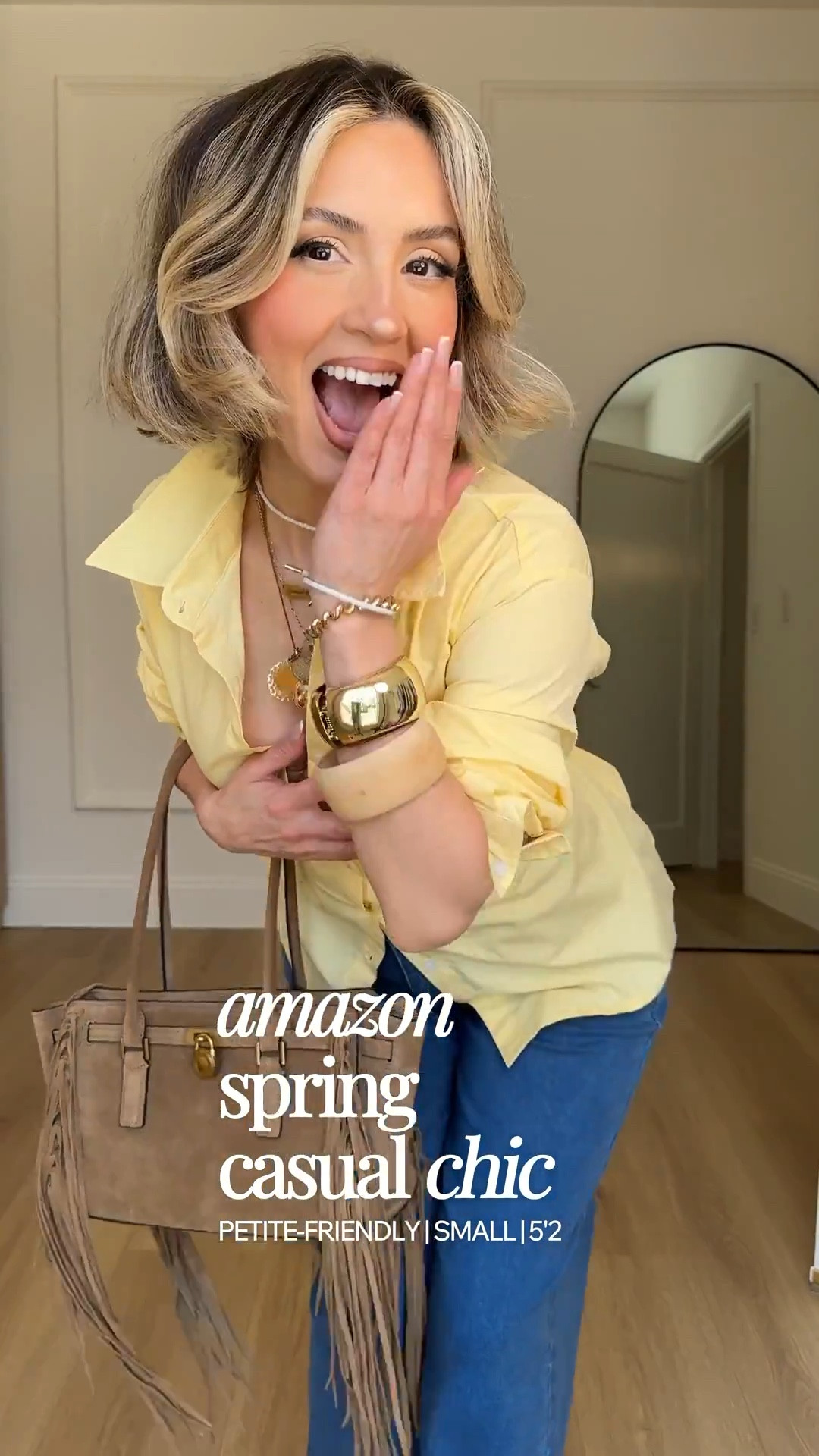 Amazon early spring casual chic outfits ✨🥰

Size small in tops 
Small or size 4 in jeans - both have excellent stretch! 
XS in dress 



#LTKU #LTKootd #LTKgrwm