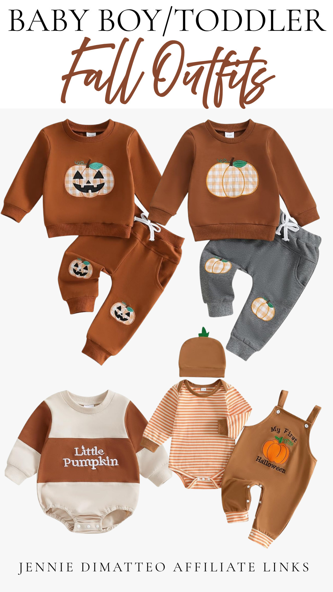 Cozy little pumpkin fits for fall 🎃🤎 These baby + toddler boy sets are perfect for pumpkin patches, Halloween fun, and everyday fall days!

#BabyBoyFashion #ToddlerBoyStyle #FallOutfits #BabyBoyOutfits #ToddlerOutfits #PumpkinSeason #FallFashion #HalloweenOutfits #LittlePumpkin #KidsFallFashion #LTKBaby #LTKKids #ShopLTK 

 #LTKmomlife #LTKBaby #LTKKids