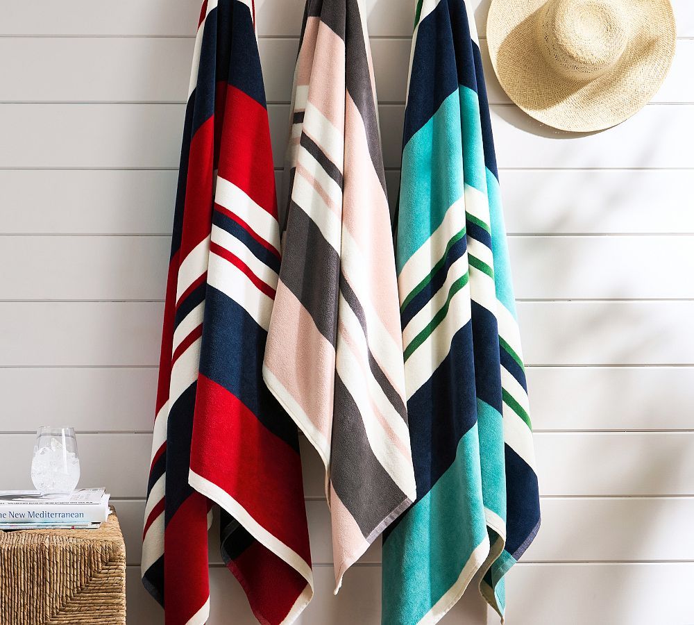 Modern Farmhouse Multi Striped Towel | Pottery Barn (US)