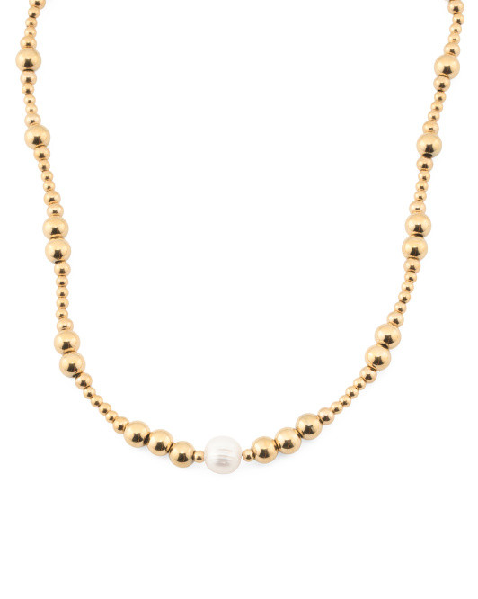 Fifi Bead And Pearl Necklace | TJ Maxx