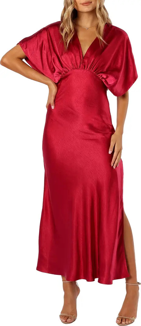 Ricki Dolman Sleeve Satin Dress | Nordstrom