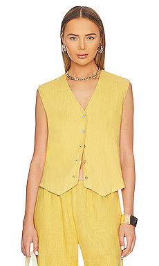 DONNI. Vest in Sunny from Revolve.com | Revolve Clothing (Global)