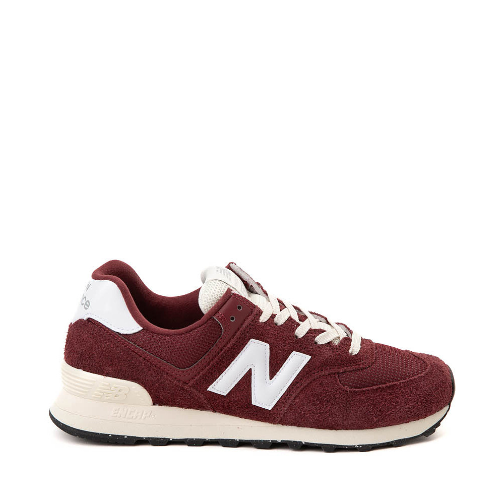 Mens New Balance 574 Athletic Shoe - Crimson / White / Angora | Journeys