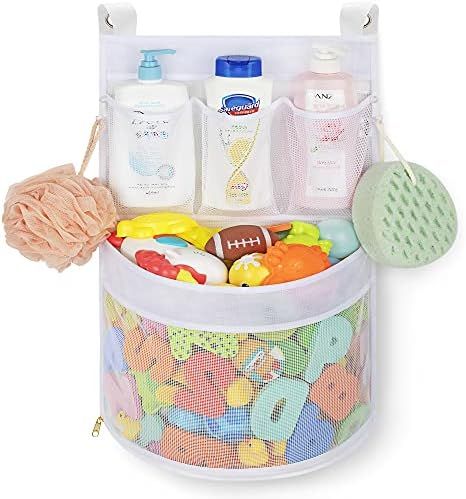Baby Bath Toy Organizer, quick drying， and mould proof, Multiple-Suspension Bath Toy Holder, La... | Amazon (US)
